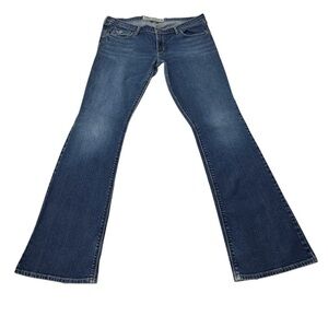 Hollister Cali Flare Leg Stretch Jeans 5-Pocket Style Blue  Womens 11R Juniors.